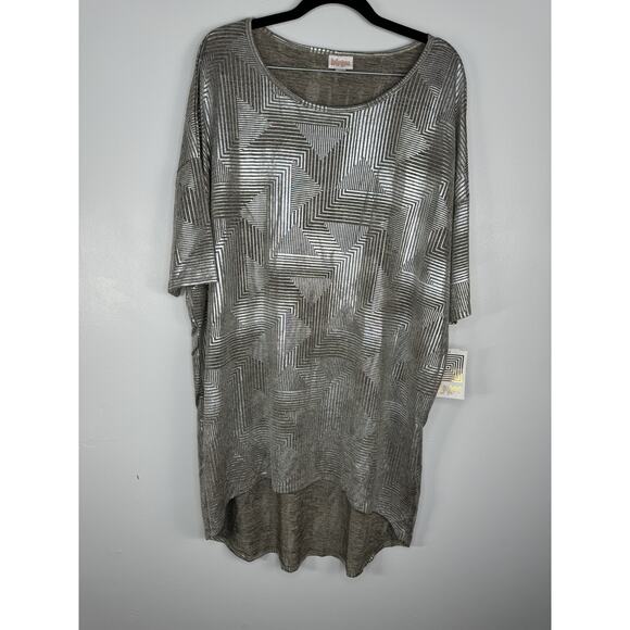 Lularoe Irma Womens Geometric Print High Low Tunic Blouse Top Size XL NWT - Picture 1 of 9